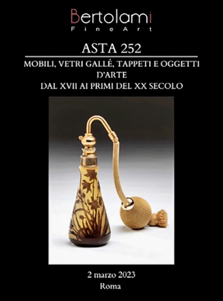 Mobili, vetri Gallé, Tappeti e Oggetti d'arte dal XVII all'inizio del XX secolo