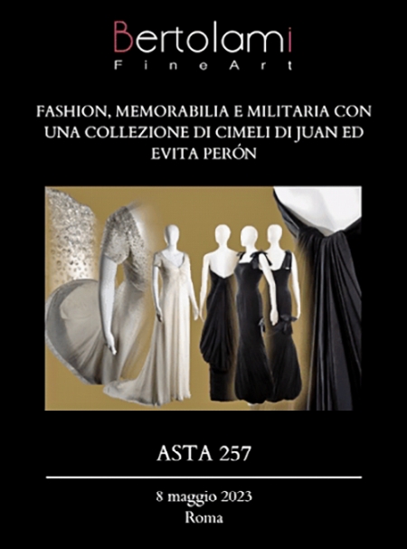 Fashion, Memorabilia e Militaria con una collezione di Cimeli di Juan ed Evita Peròn